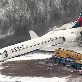 Delta Air Lines Plane Flips Upside Down After Crash Landing at Toronto Pearson Airport